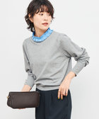 プリーツ衿取り外しプルオーバーニット