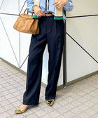 《セットアップ対応》ウォッシャブルウール調セミワイドパンツ