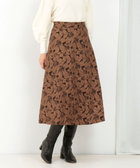 フラワージャガードフレアースカート