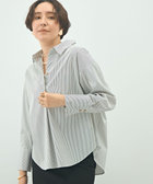 ウォッシャブルブロードメタル釦スキッパーシャツ