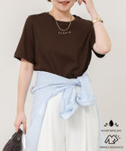 《撥水/汗染み軽減》ショート丈ロゴTシャツ