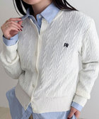 FR刺繍ケーブル柄ニットカーディガン