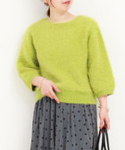 ダブルフェイスシャギーハーフスリーブプルオーバーニット