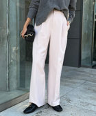 ウォッシャブルウール調愛されイージーワイドパンツ