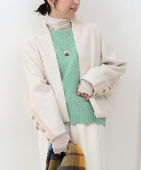 ［WEB限定 SPECIAL SALE！］ニットドッキングブルゾン