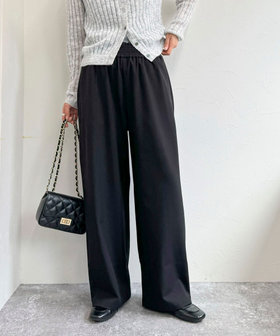 TRウエストシャーリングセミワイドパンツ