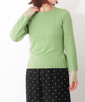 OUTLET限定 TIME SALE！］ラメリブプルオーバーニット（5-0818-1-02