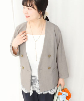 サップタンブラーノーカラージャケット