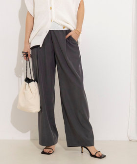 【WEB＆一部店舗限定】ウォッシャブルサンドウォッシュイージーワイドパンツ