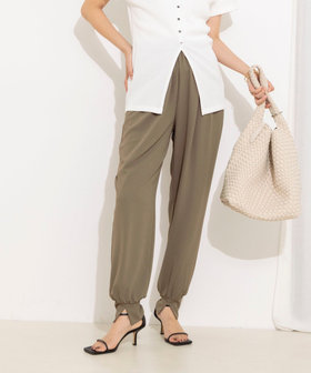 【WEB＆一部店舗限定カラー】《セットアップ対応》ジョーゼットジョガーパンツ