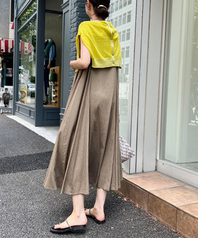 OUTLET限定 TIME SALE！］麻調シアー2WAYパネルフレア