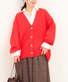 ヤクライクVネックワイドカーディガン（5-0832-5-22-040）｜fredy