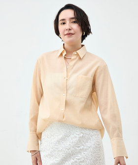 ウォッシャブルシアーオーガンジー2WAYシャツ