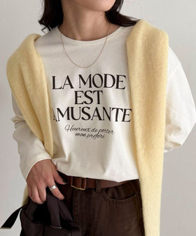 ロゴプリントロンTシャツ