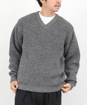 BATONER/バトナー】別注SOLIDWOOL V NECK KNIT ソリッドウール Vネック