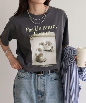 【UVカット/接触冷感】CATフォトＴシャツ