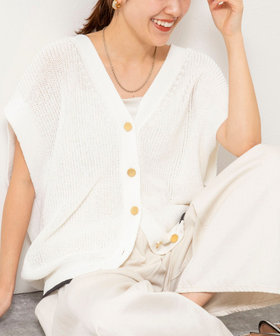 【WEB限定】《手洗い可能》ペーパーヤーン2WAYベスト