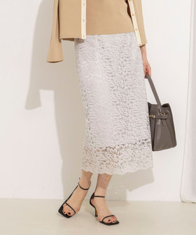 ウォッシャブルコードレースタイトスカート