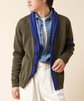 RATS ウールニットリブ編み ショールカラーカーディガン 日本製 ネイビー L trim_ofnls_item15659bfab2f511e