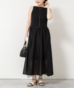 【WALANCE/ワランス】paper rib knit dress