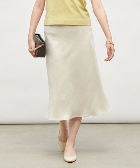 ［WEB限定 SPECIAL PRICE！］ウォッシャブルフェイクスエードバイヤスフレアスカート