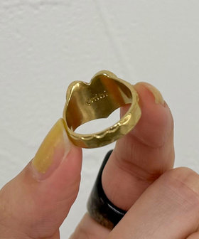 【国内即発】≪chibi jewels≫ ゴールドハートコンチョ リング chibi jewels/チビ・ジュエルズ】ハートコンチョリング（5-0521