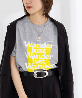 Wander lustウォッシャブルワイドシルエットプリントTシャツ