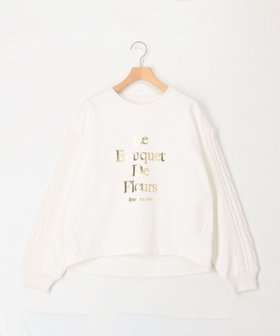 口コミ・レビューで人気商品を探そう OUTLET限定 TIME SALE！］袖ケーブルドッキング ロゴプリント トップス