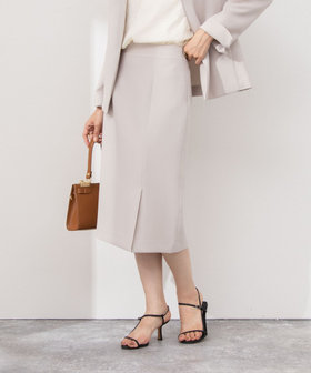 セットアップ対応》撥水ダブルクロスサイドスリットスカート（4-0030-2