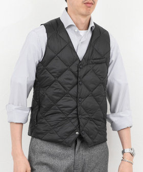 《ビジカジ対応》【TAION/タイオン】SINGLE SNAP BUTTON DOWN GILET 25AW