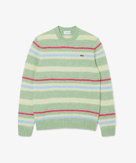 【LACOSTE/ラコステ】アルパカブレンドボーダーニットセーター