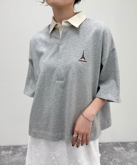 WEB限定 TIME SALE！］ワンポイント刺繍半袖ラガーシャツ（5
