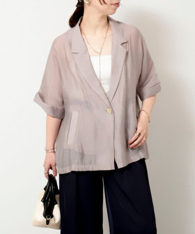 光沢エアリーテーラードジャケット　NOLLEY'S 　ノーリーズ NOLLEY'S｜光沢エアリーテーラードジャケット | Rakuten Fashion
