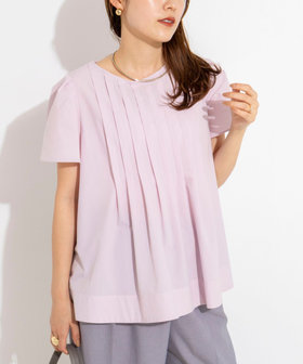 《セットアップ対応》ウォッシャブルアクティブストレッチタックブラウス