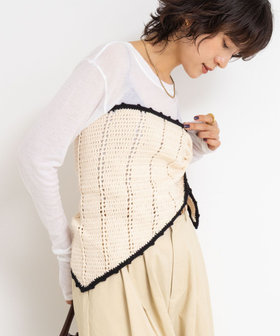 手洗い可能》かぎ編み針三角ストール（5-0034-6-02-005）｜Laraaji