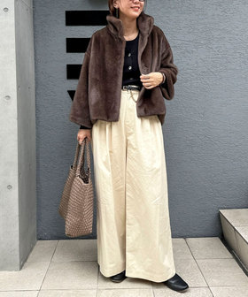 ECOPELフェイクファーショートコート（5-0030-6-04-001）｜NOLLEY'S