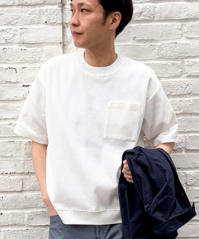 《吸水速乾》PERFECTEXドライワッフル　クルーネック　Tシャツ