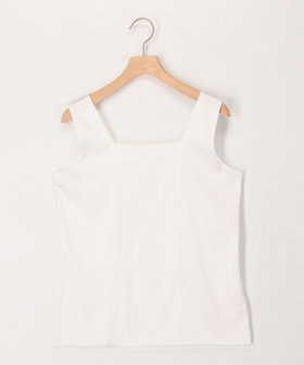 スクエアネックサテンドッキングタンクトップ