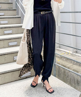 【WEB＆一部店舗限定カラー】《セットアップ対応》ジョーゼットジョガーパンツ