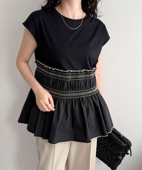 スモッキングフレンチプルオーバー