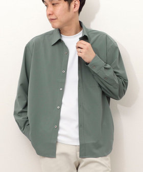 ドットメッシュ　レギュラーカラーシャツ