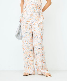 ウォッシャブルブラープリントイージーパンツ