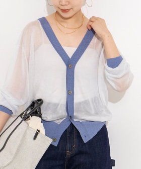 シアー2WAYカーディガン星インターシャ