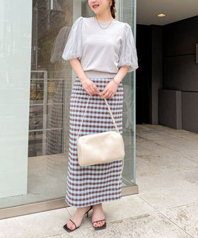 ギンガムチェックロングタイトスカート　ノーリーズソフィー　38 ノーリーズソフィー NOLLEY'S sophi ギンガムチェックロング