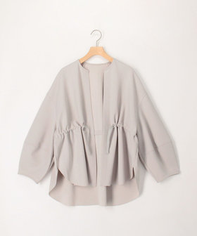 ウエスト絞りカットソー羽織