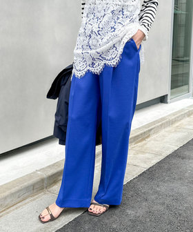 ウォッシャブルドライツイルワイドパンツ