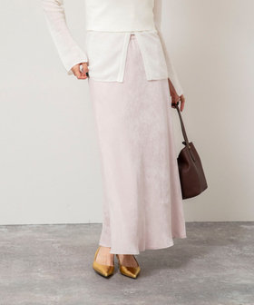 ウォッシャブルスエードサテンナロースカート