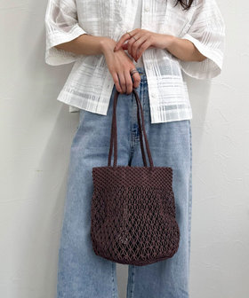 【The Bagmati】コットンコードカラーラウンドバッグ