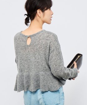 2WAYラメモヘヤラッフルプルオーバー