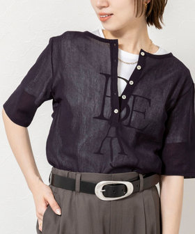 ウォッシャブルコットンチュールバックヘンリー2WAYプルオーバー